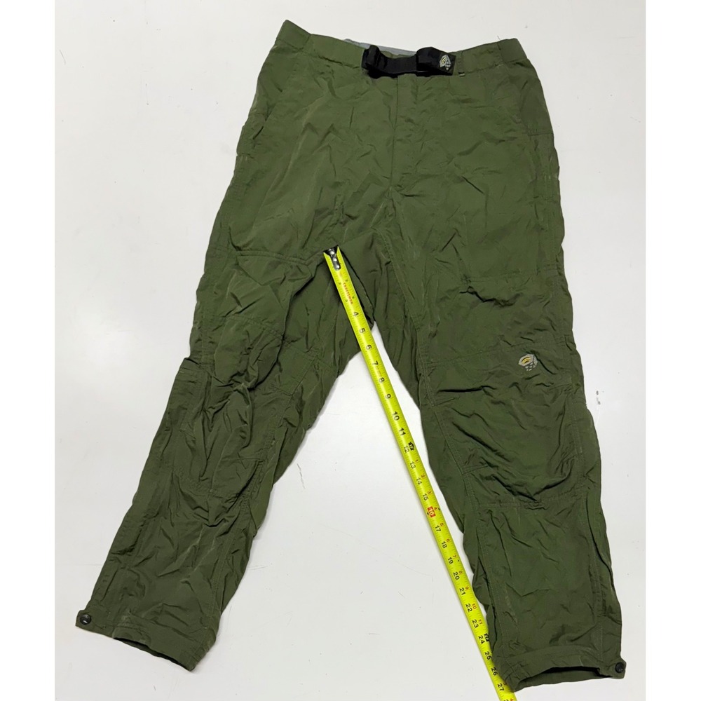 Mountain Hardwear Outdoor Pants Olive Green Mens Size S Hiking Elastic Waist